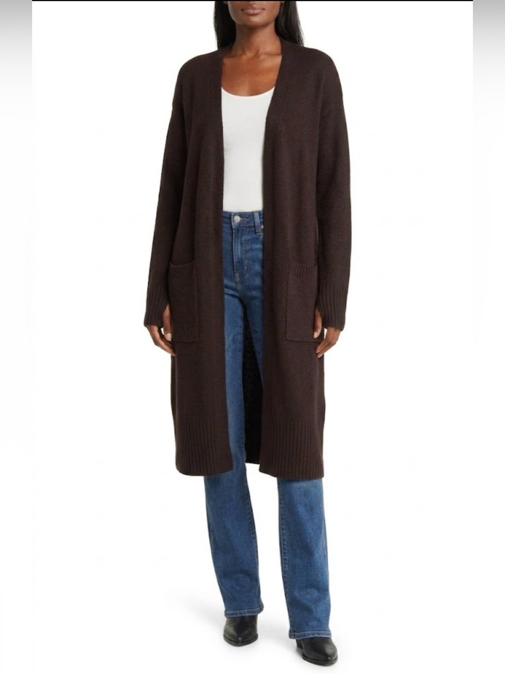 Joe Fresh Long Open-Front Cardigan